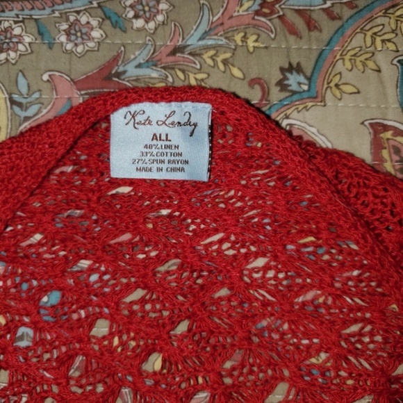 Kate Landry Linen Blend Sweater Poncho - Picture 5 of 5